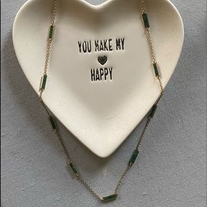 The Lovery Baguette Malachite Necklace